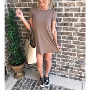Open back tee dress